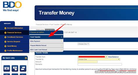 bdo online transfer|FUND TRANSFER .